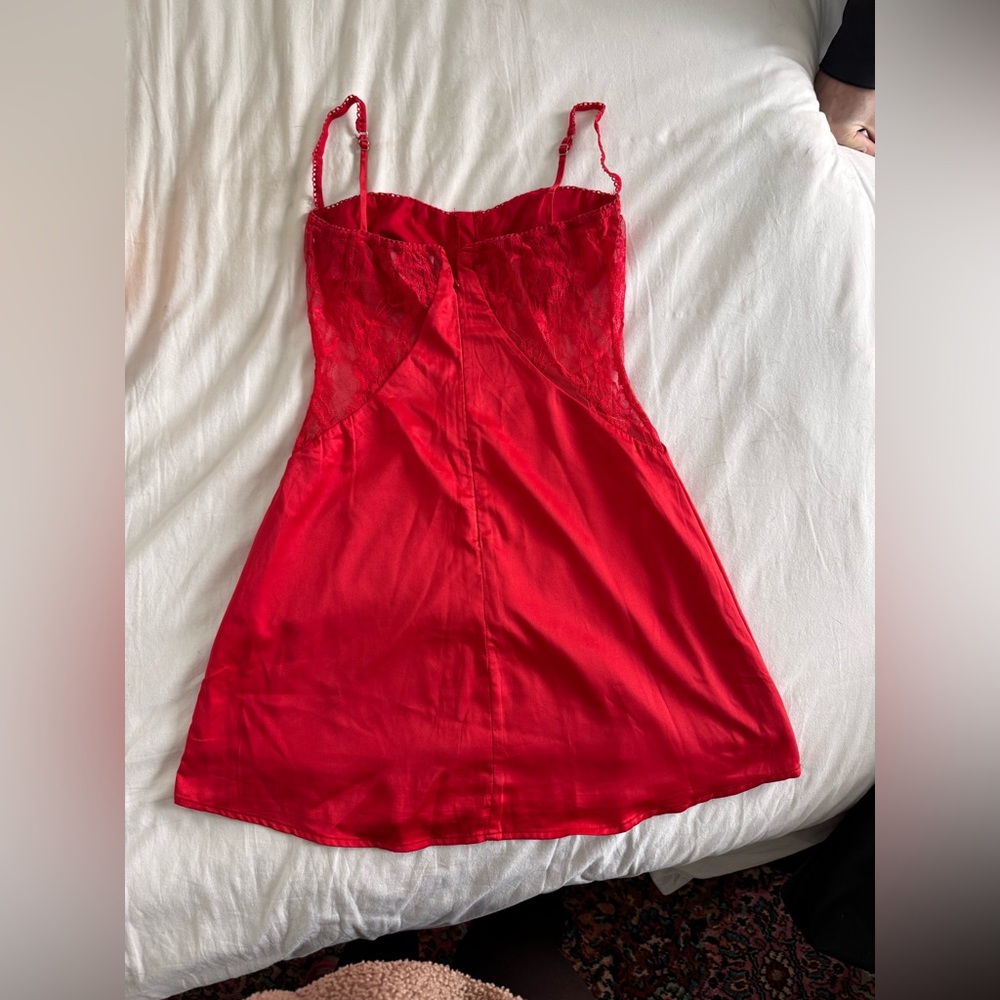 Thatssofetch Red Lace Mini Dress - image 2